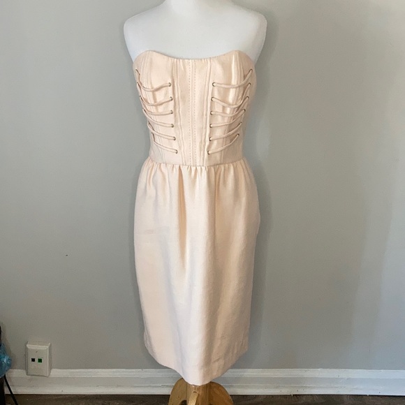 NWT Rachel Roy Bustier Dress Sz 6 Neutral Tone - Picture 3 of 9